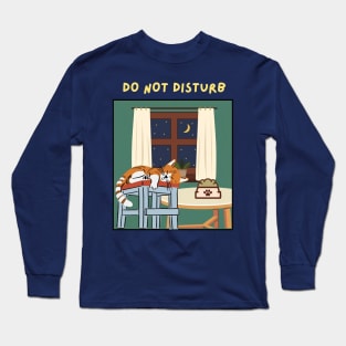 Do Not Disturb Orange Cat Long Sleeve T-Shirt